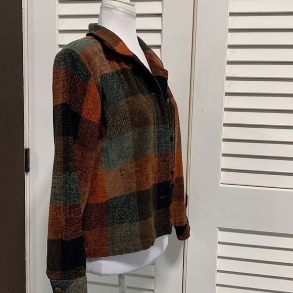 Christopher & Banks Shacket Shirt Jacket in Fall Colors Sz S - Picture 8 of 12